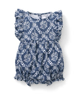Baby's Twill Ruffled Romper in Innkeeper Trellis