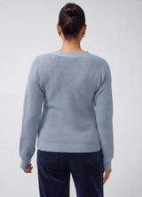 Ribbed Knit Crossover Maternity Nursing Cardigan