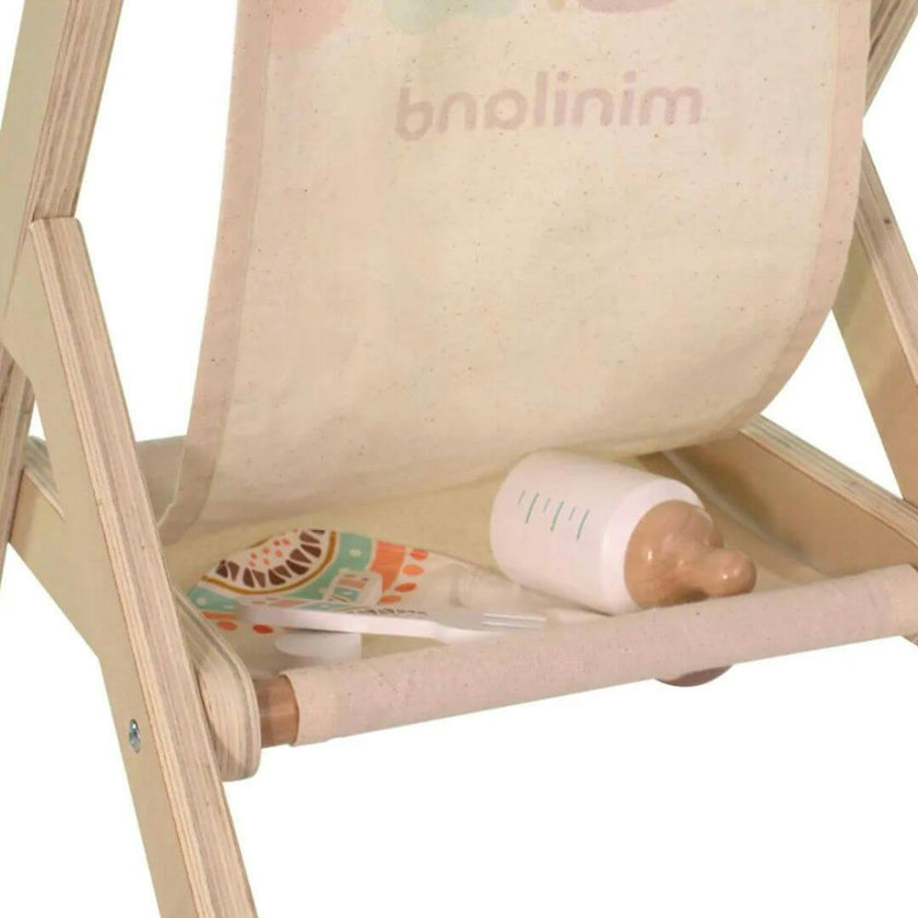 Wooden Doll Stroller for Dolls up to 15"