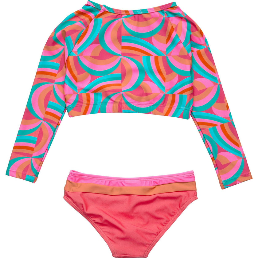 Geo Melon Sustainable Crop LS Rash Top Set