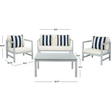 Montez 4-Piece Outdoor Set with Accent Pillows