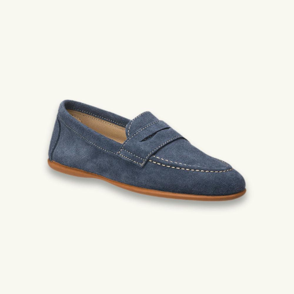 Suede Penny Loafer | Denim