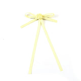 Halo Luxe Darla Rose Satin Bow Hair Clip - Pale Yellow
