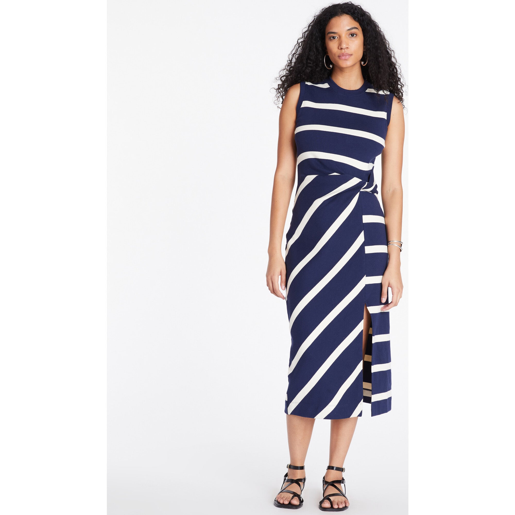 Women's Sleeveless Striped Cody Dress, Navy