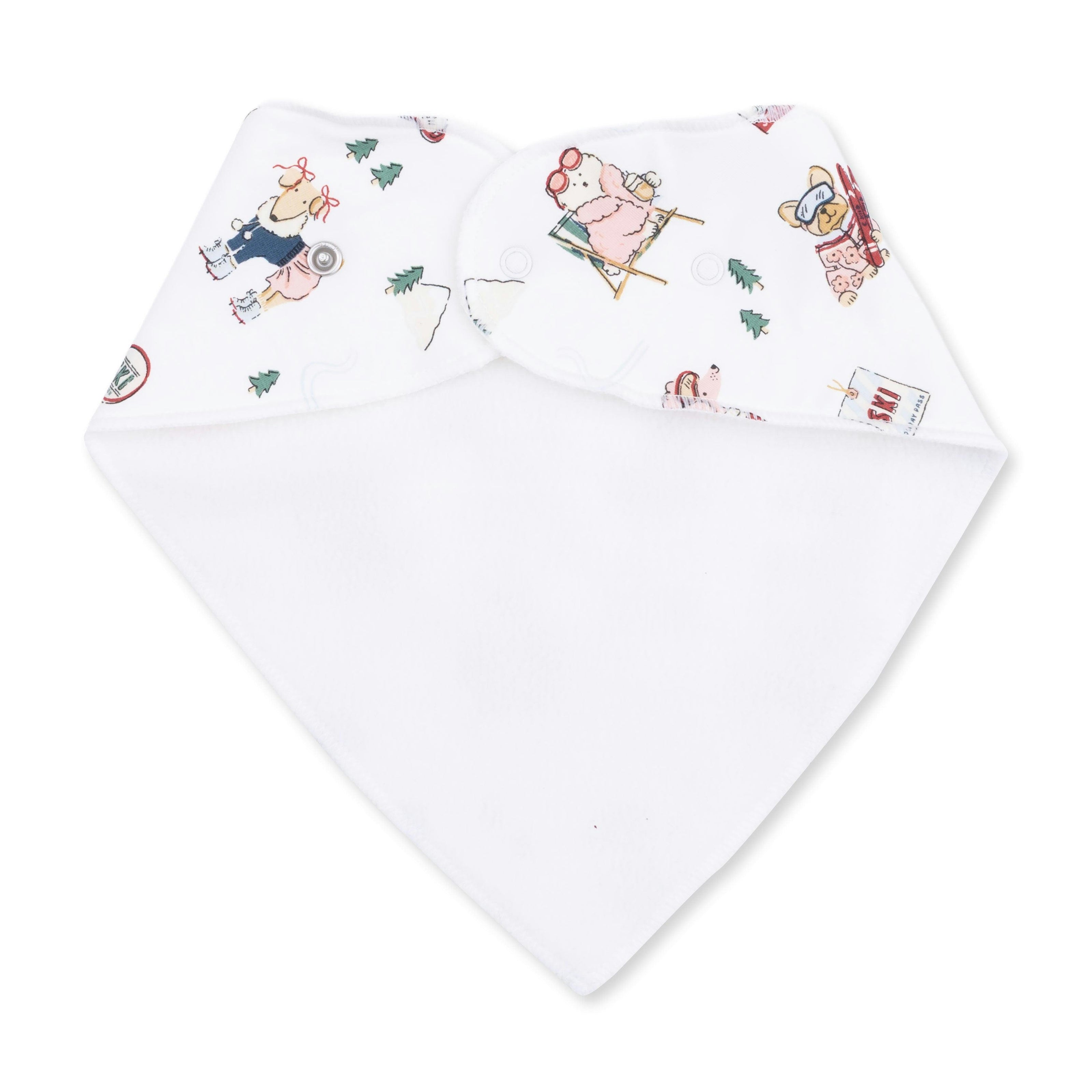 Winter Sports Dogs Pink - Bandana Bib