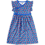 Wrap Neck Dress, Blue