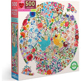 Piece and Love Blue Yellow 500 Piece Jigsaw Puzzle