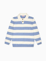 Blue Stripe Brio Cotton Boy Jumper