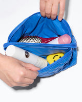 Surf Blue Medium Double Zip Cosmetic