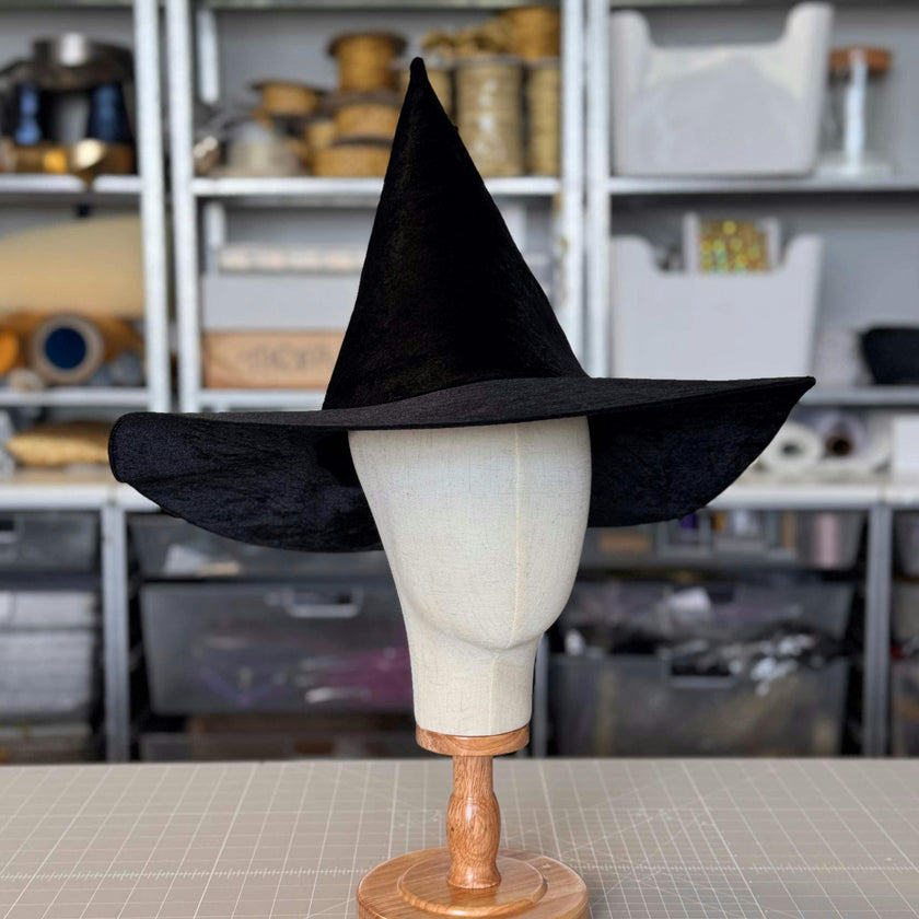 Adult Velvet Witch Hat - Black