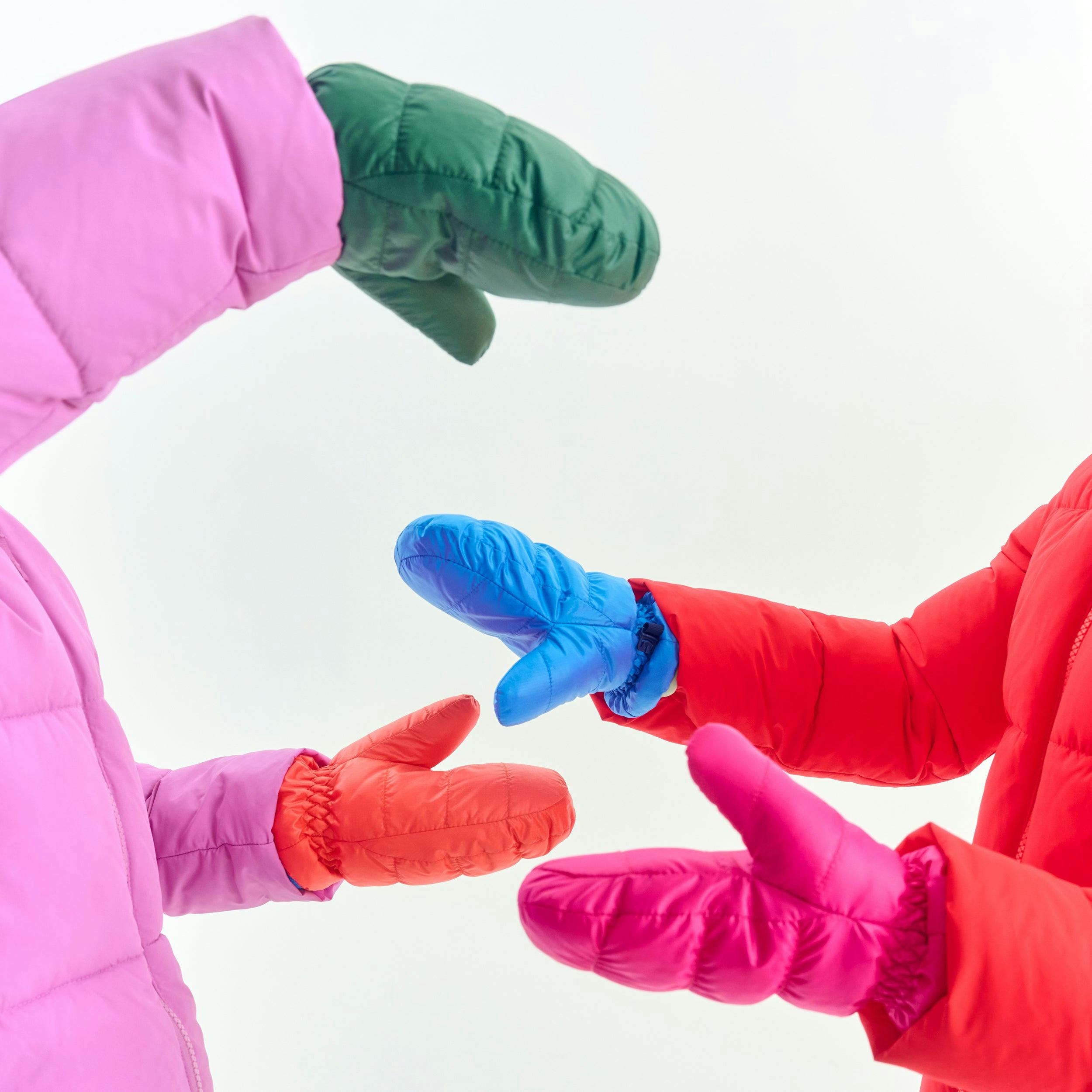 Kids puffer mittens