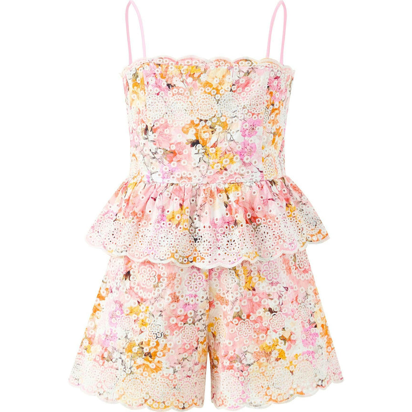 Alessia Cotton Embroidered Romper