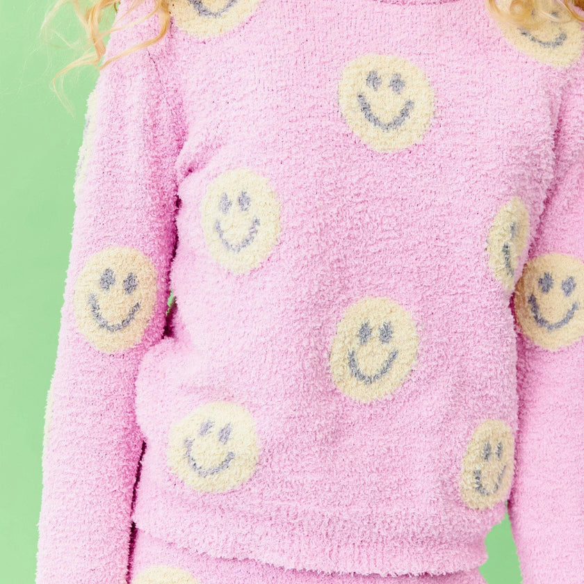 Pinky Fuzzy Smiley Emoji  Set