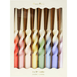 Rainbow Twisted Table Candles