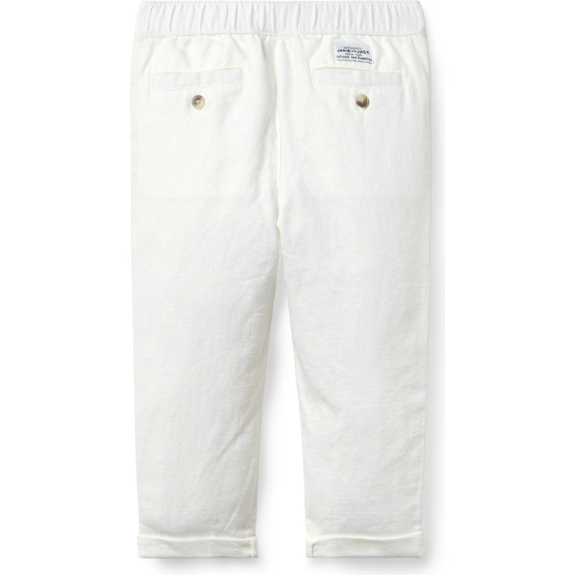 Linen-Cotton Cuffed Pant