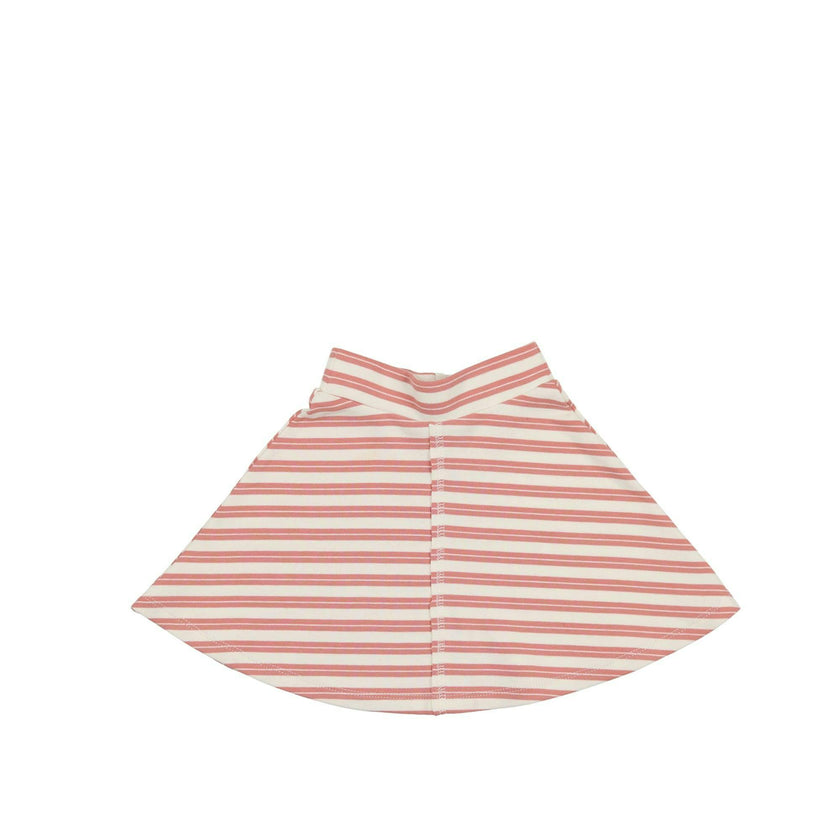 Horizontal Striped A-Line Short Skirt