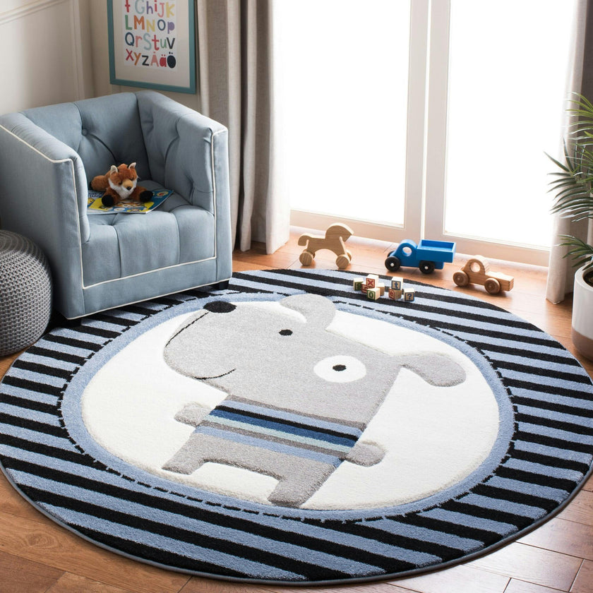 Carousel Kids Buster Rug, Navy