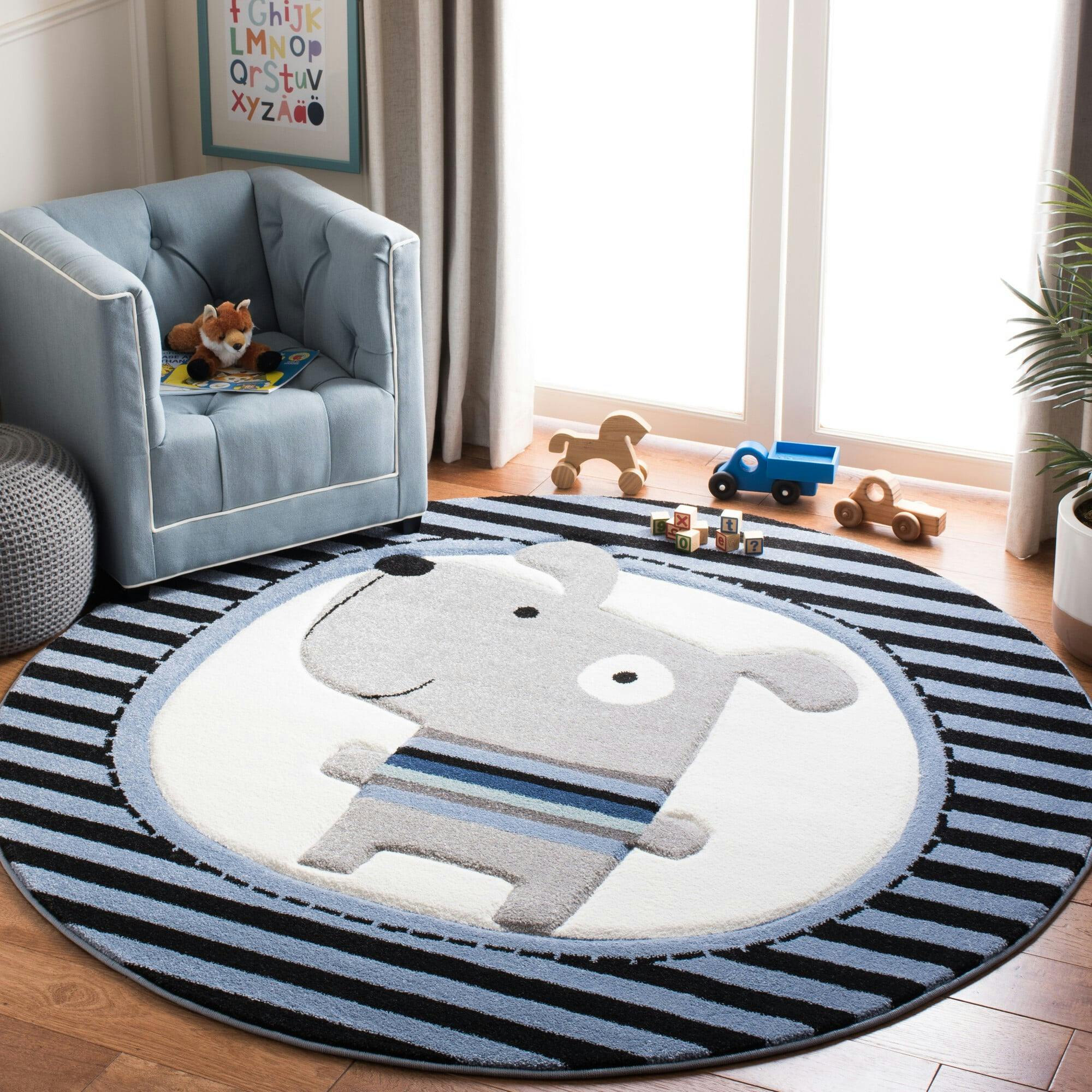 Carousel Kids Buster Rug, Navy
