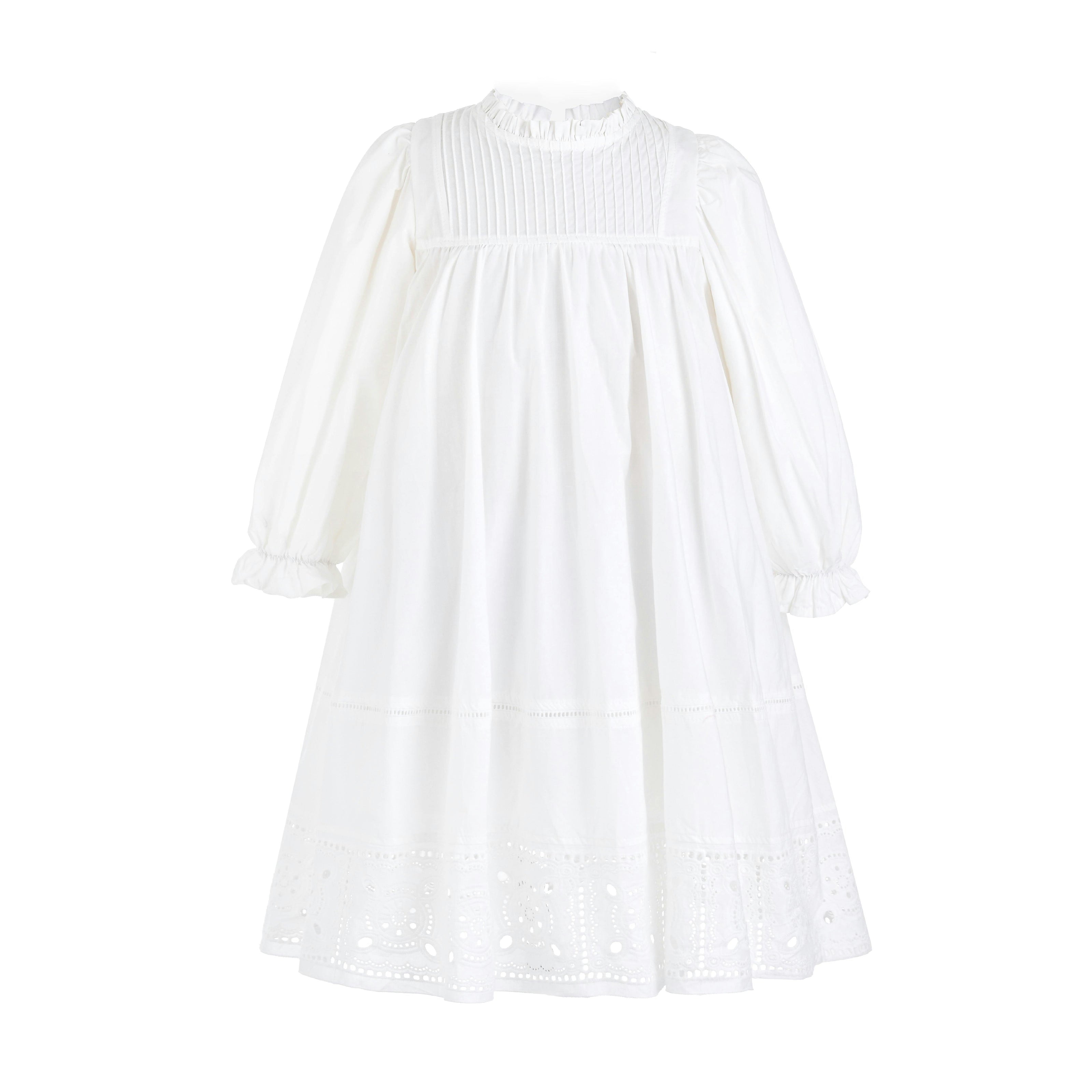 White Eyelet Embroidered Dress