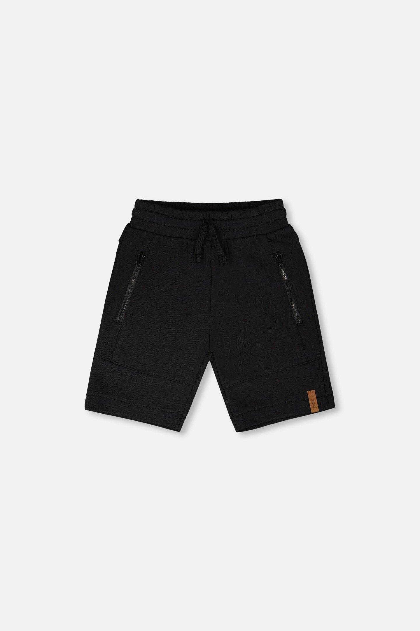 French Terry Shorts With Cross Seams