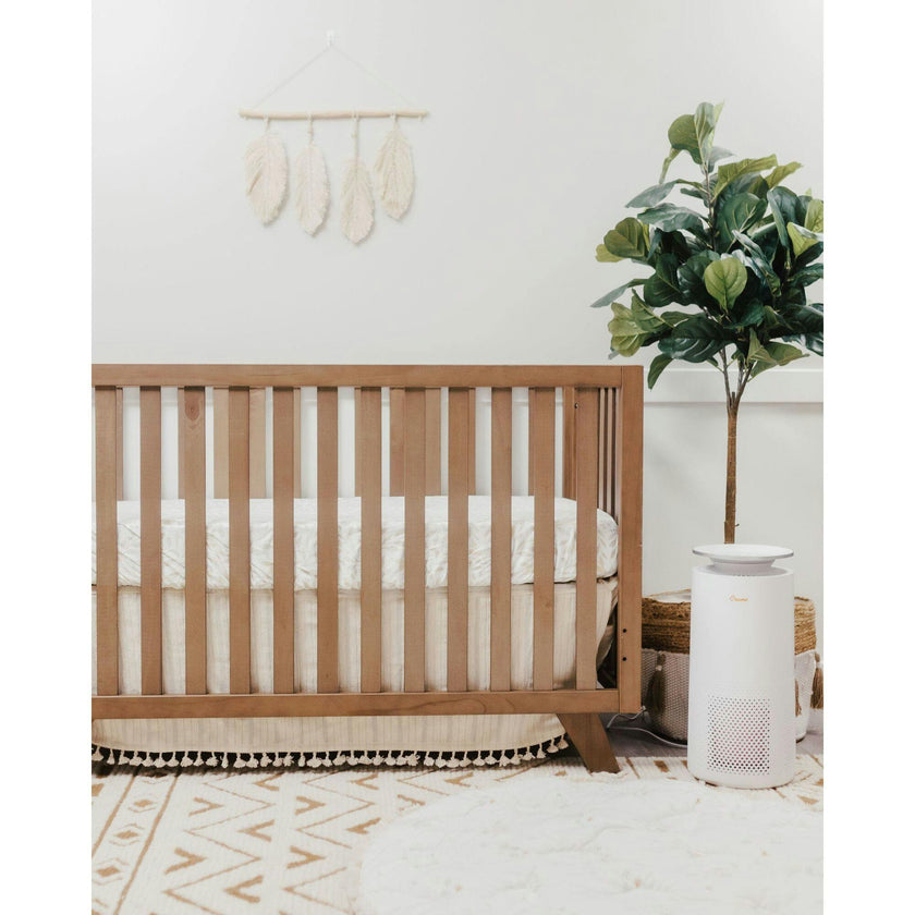 Natural Boho Fringe Crib Skirt