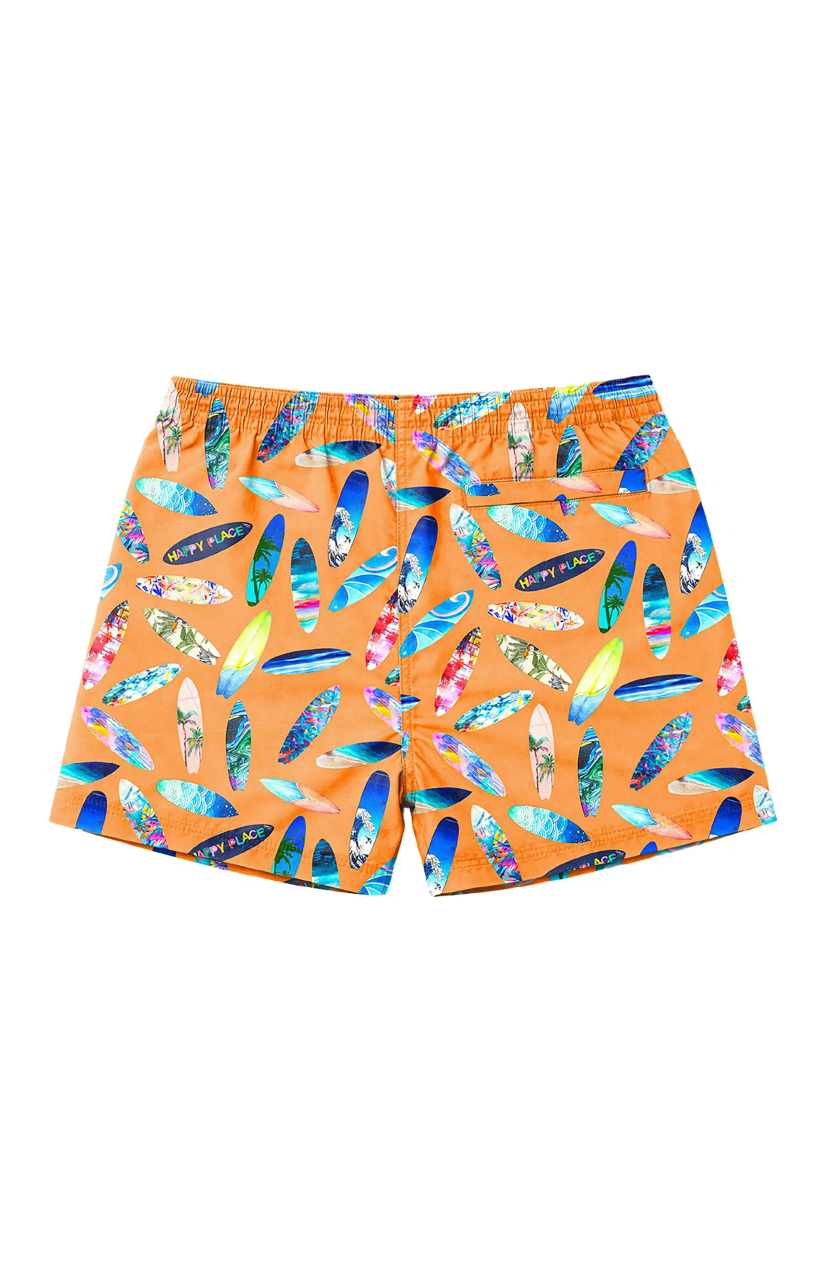 Dylan Boys Surfboard Print Board Shorts