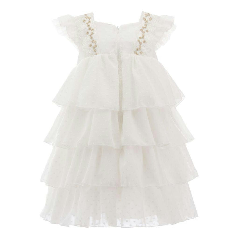 White La Posada Ruffle Dress