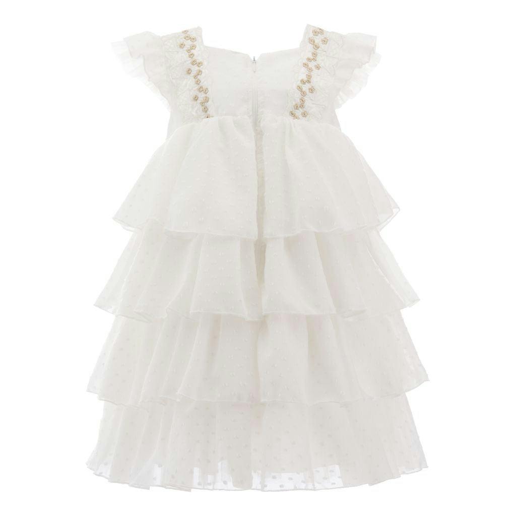 White La Posada Ruffle Dress