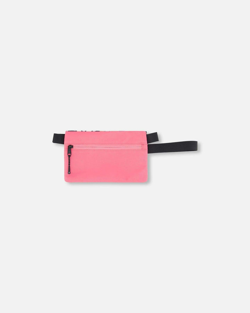 Double Pencil Case Black Retro Flower Print
