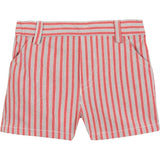 TARTINE ET CHOCOLAT Striped Cotton Baby Shorts - Rouge