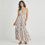 Womens Hope Dress - Pink Dewdrop Block Print