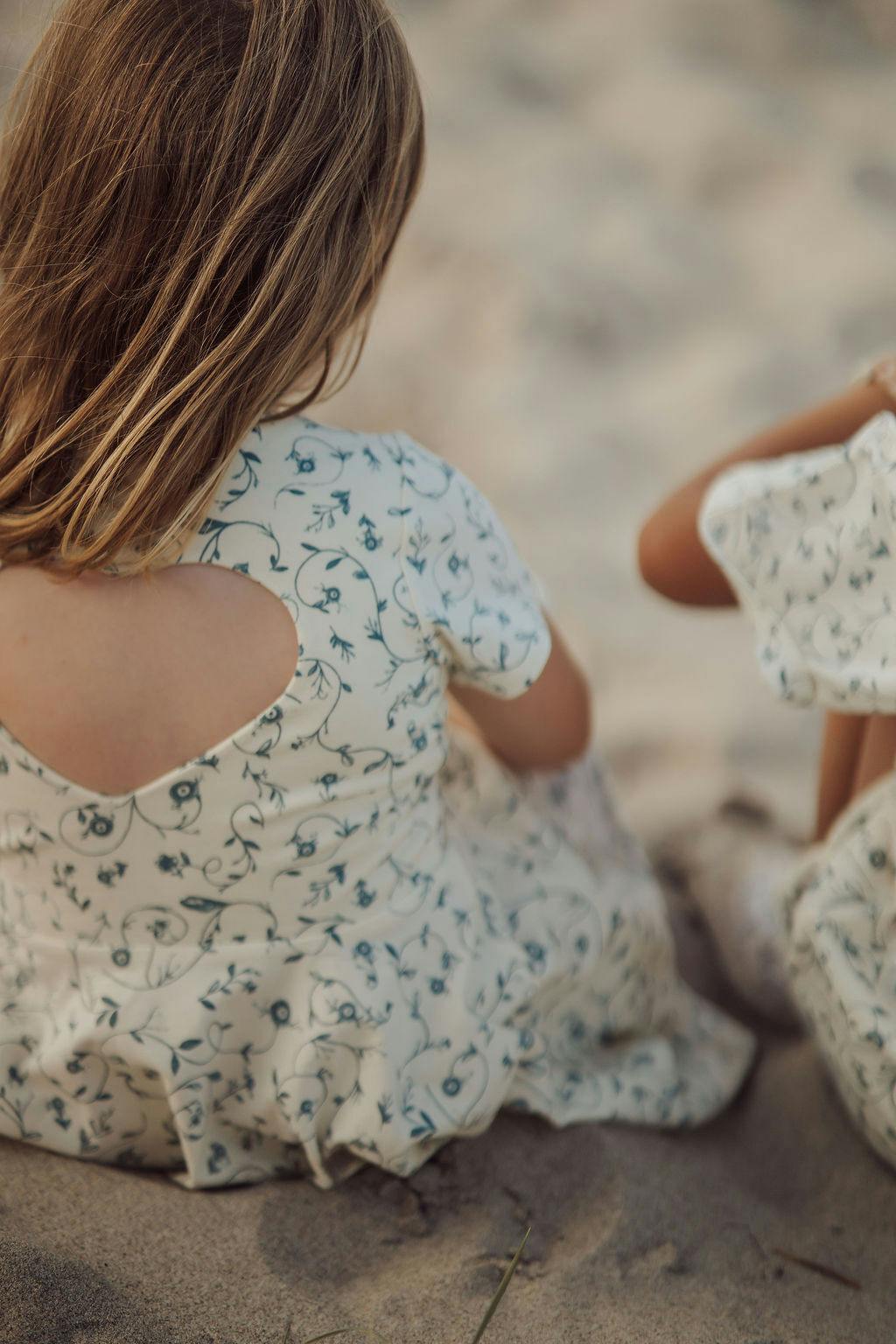 Sweetheart Twirl Dress | Organic Cotton Jersey - Scandi Floral