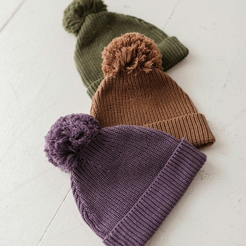 Knit Pom Hat Portabella
