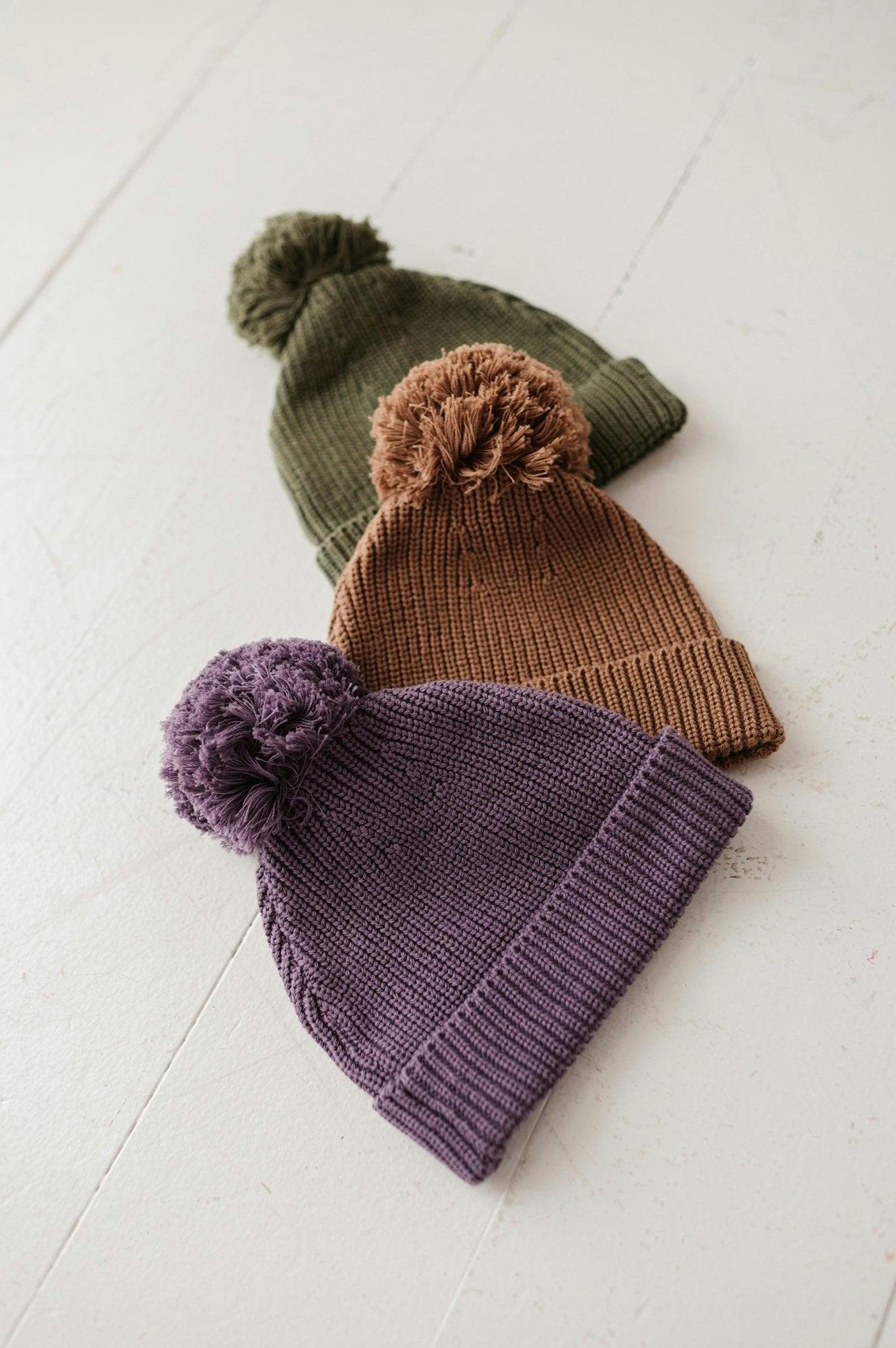 Knit Pom Hat Portabella
