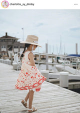 Petunia Girl's Sun Hat - Yellow Long Grosgrain Ribbon