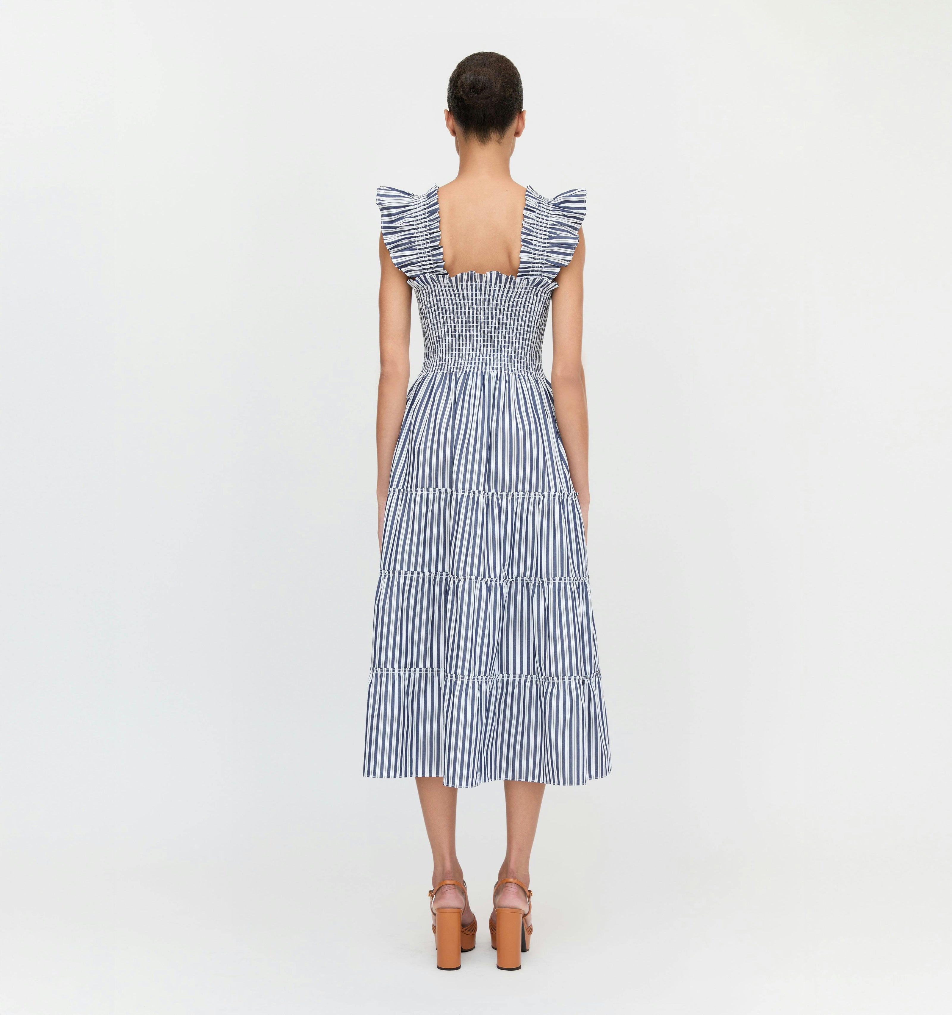 The Ellie Nap Dress - Navy Stripe