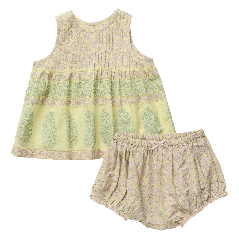 Baby Girls Jaipur 2-PC Set - Citrus Garden Border