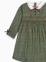 Green Floral Lilly Girl Dress