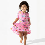 Powerpuff Girls Bamboo Girls' Short Sleeve Dress
