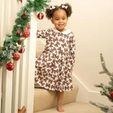 Red Tartan Bow Jersey Dress