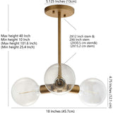 Harkin 3 Light Adjustable Pendant