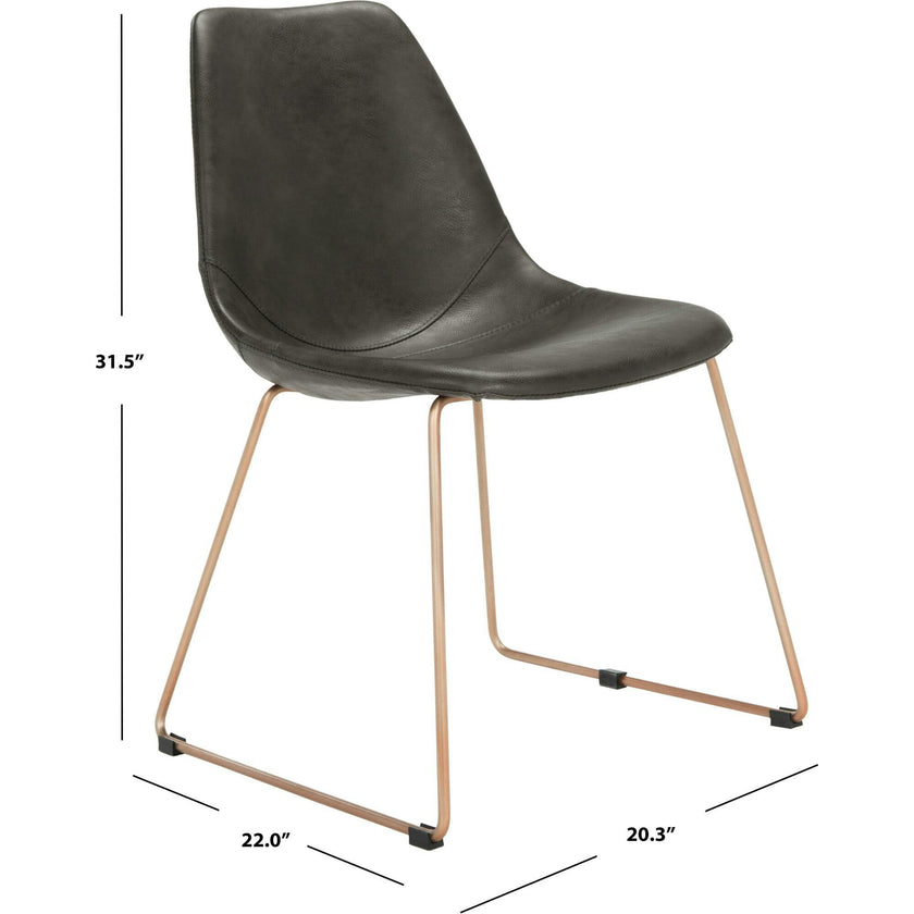 Set of 2 Dorian Midcentury Modern Leather Chair
