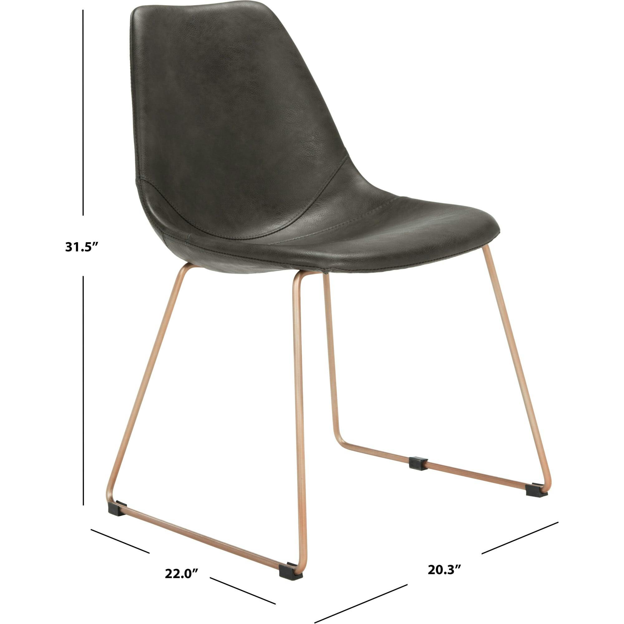 Set of 2 Dorian Midcentury Modern Leather Chair