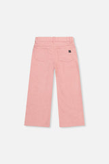 Stretch Corduroy Wide Leg Pants Pink