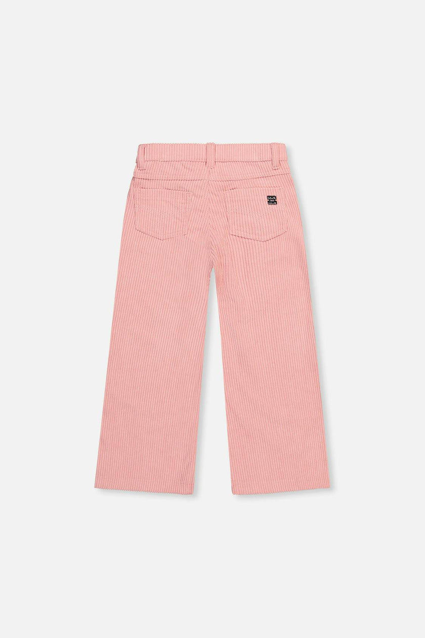 Stretch Corduroy Wide Leg Pants Pink