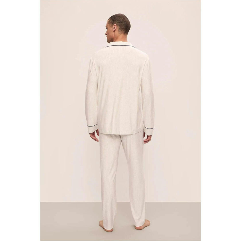 William Printed TENCEL Modal Long PJ Set, Grey