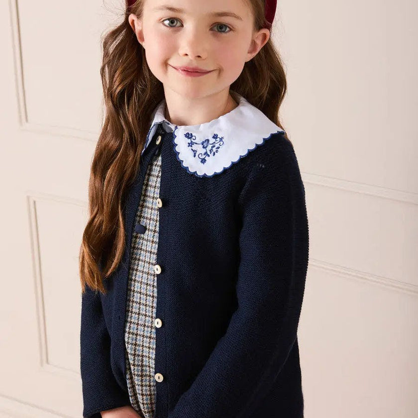 Openwork Cardigan in Navy (6mths-10yrs)