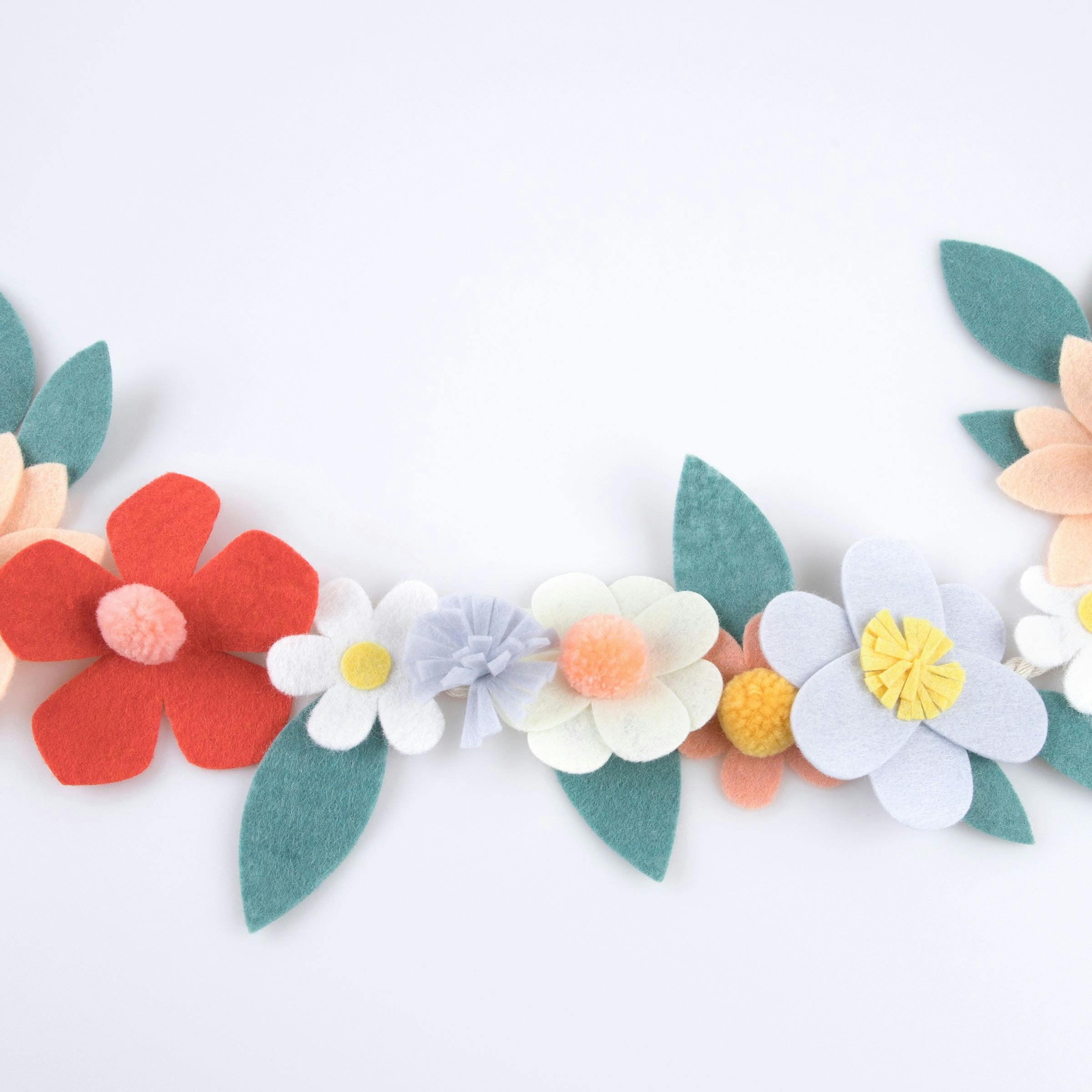 Felt Flower Garland