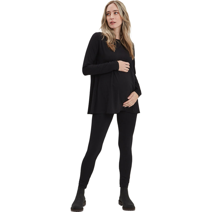 Nicolette Boat Neck Long Sleeve Nursing Tee