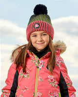 Ribbed Knit Pompom Beanie Hat